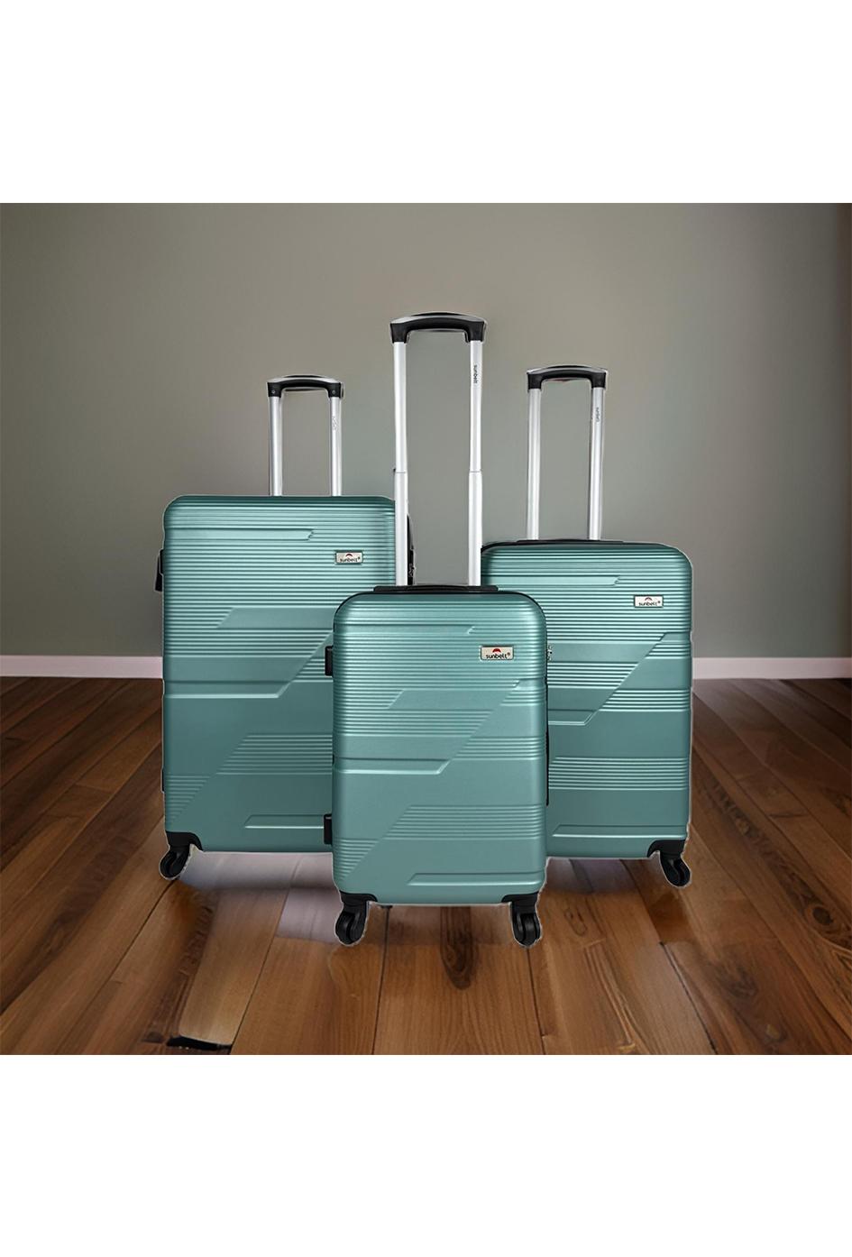 Maletas Marroquinería Jade Helios Bagages SHIFT (SUNBELT) : LOT DE 3 VALISES EN ABS. (815) GR #c Efashion Paris