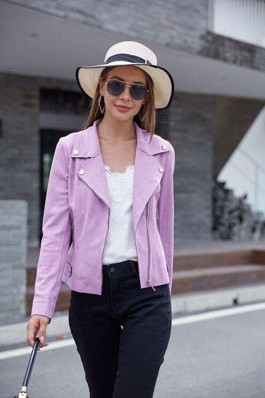 Vestes  Femme Mauve H.F 1759-8 Efashion Paris