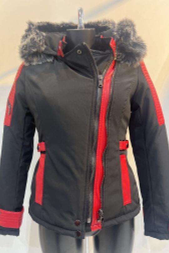 Doudounes Femme Noir/rouge H.F 10717 Efashion Paris