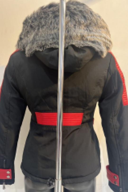 Doudounes Femme Noir/rouge H.F 10717 Efashion Paris