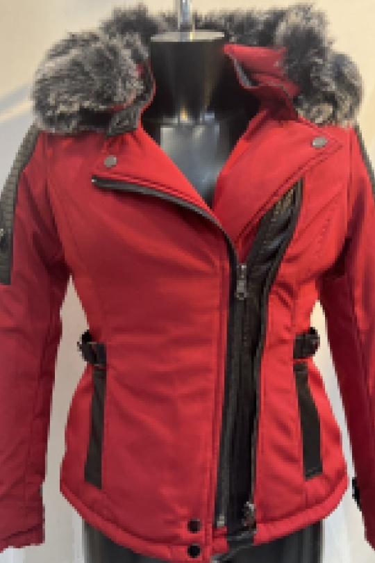 Doudounes Femme Noir/rouge H.F 10717 Efashion Paris