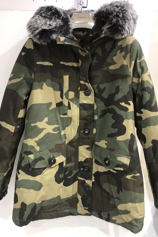 Doudounes Femme Kaki H.F 10801 Efashion Paris