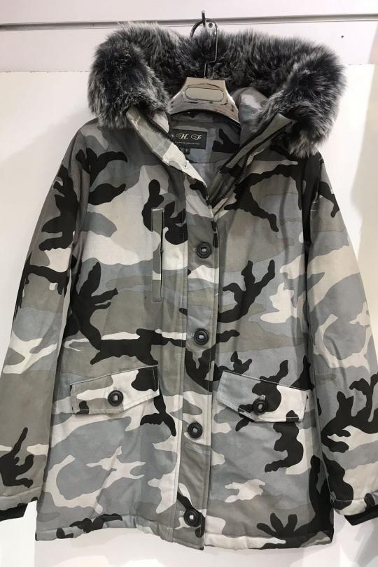 Doudounes Femme Kaki H.F 10801 Efashion Paris