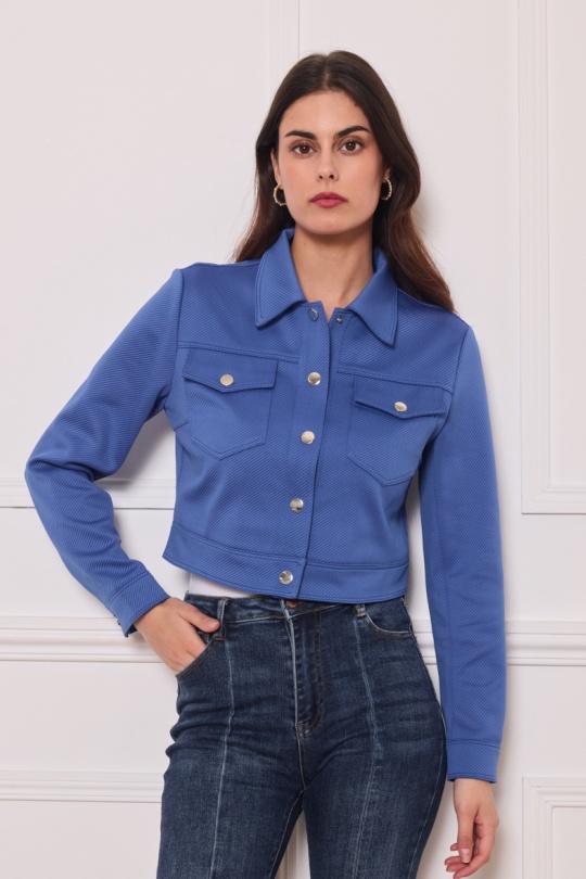 Chaquetas Mujer King blue H.F 1502 Efashion Paris