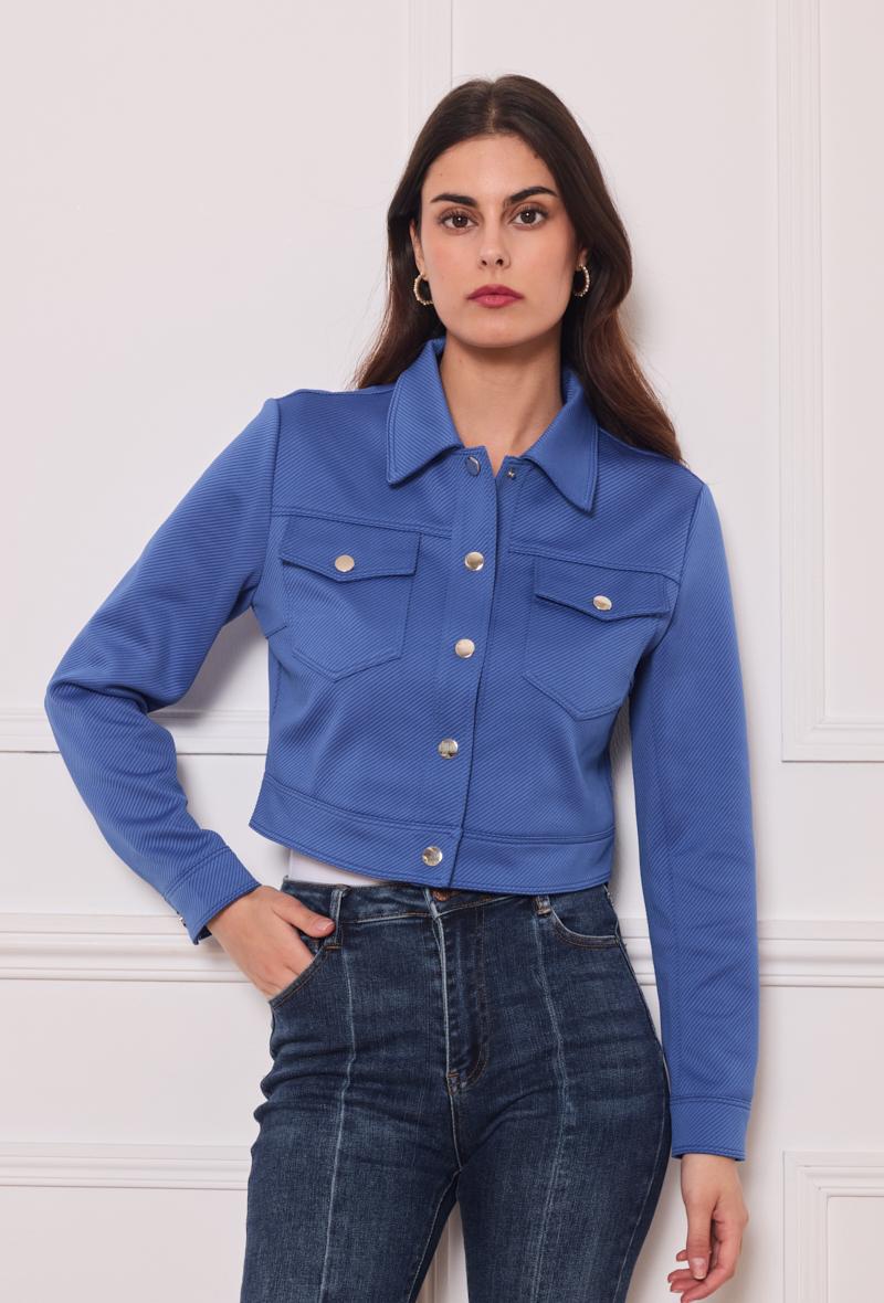 Chaquetas Mujer King blue H.F 1502 #c Efashion Paris