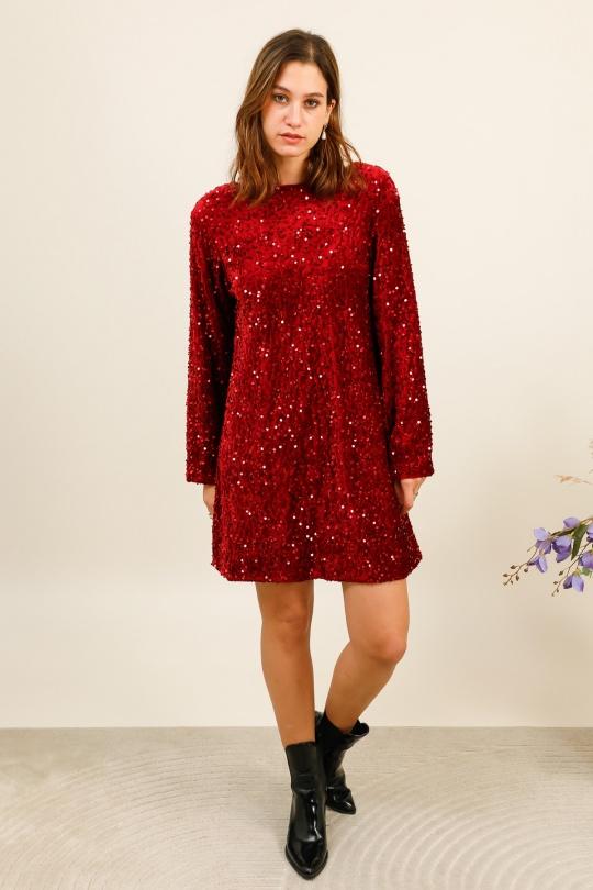 Robes mi-longues Femme Bordeaux bellavie 6666H Efashion Paris