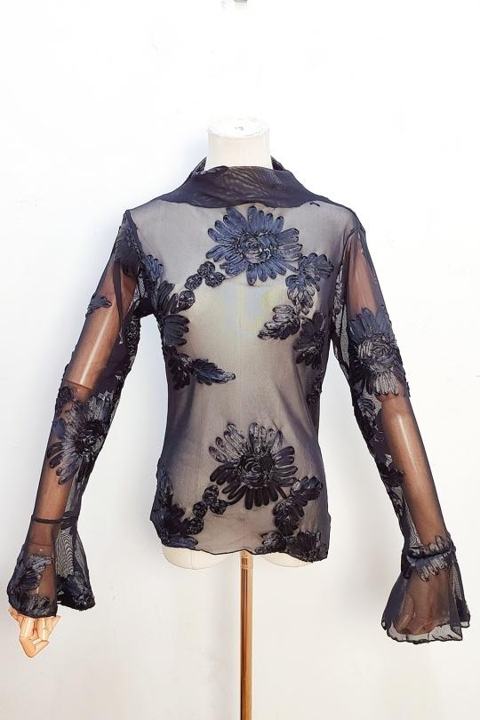 Tops Women Black chine bellavie 25573 Efashion Paris