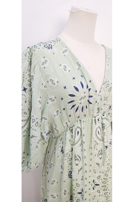 Robes mi-longues Femme Vert Olive bellavie 1398 Efashion Paris