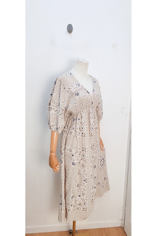 Robes mi-longues Femme Vert Olive bellavie 1398 Efashion Paris