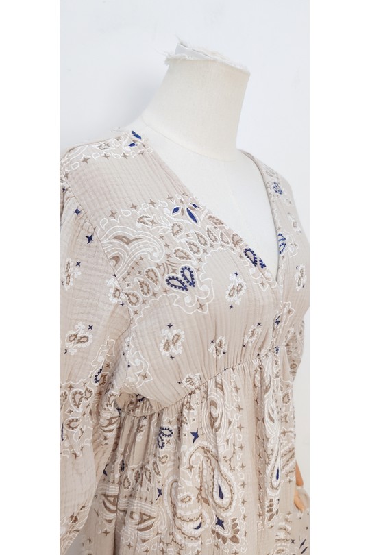 Robes mi-longues Femme Vert Olive bellavie 1398 Efashion Paris