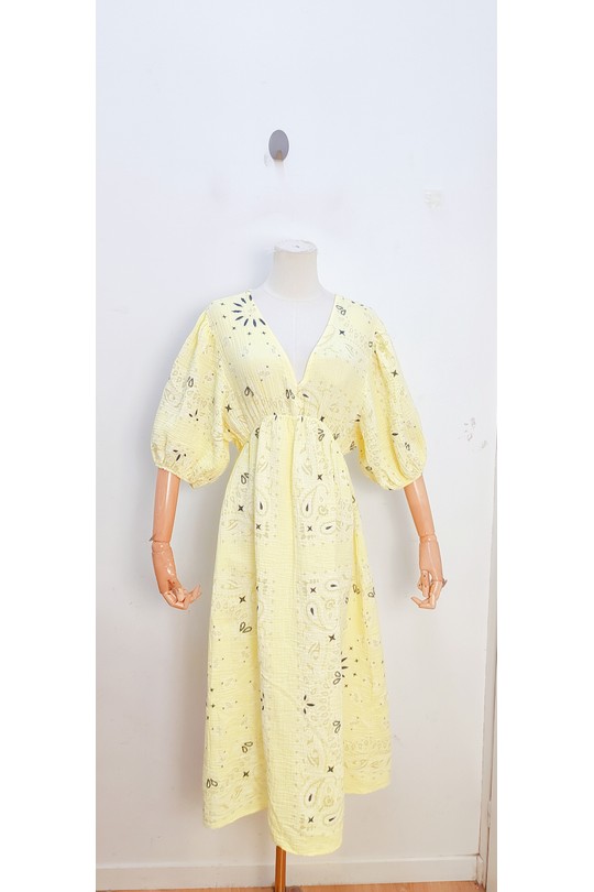 Robes mi-longues Femme Vert Olive bellavie 1398 Efashion Paris