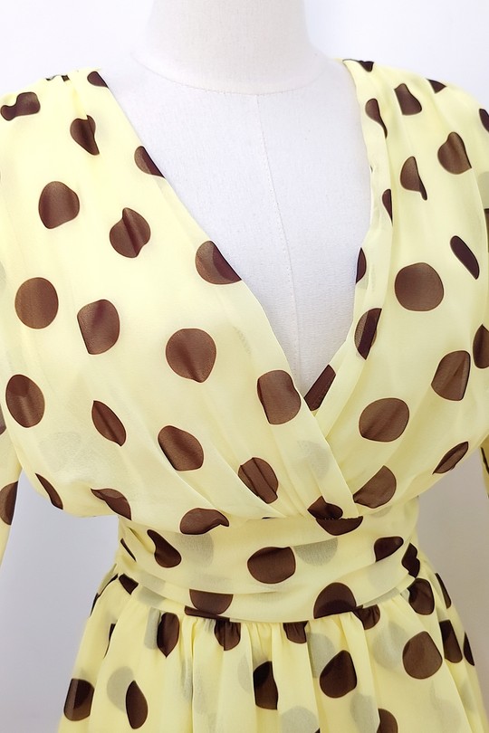Robes courtes Femme Jaune bellavie 2420 Efashion Paris