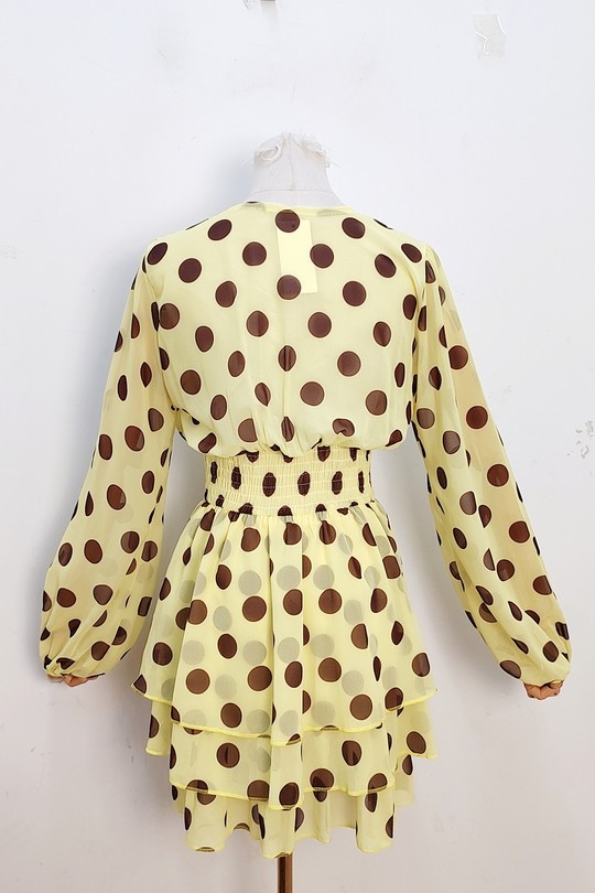 Robes courtes Femme Jaune bellavie 2420 Efashion Paris