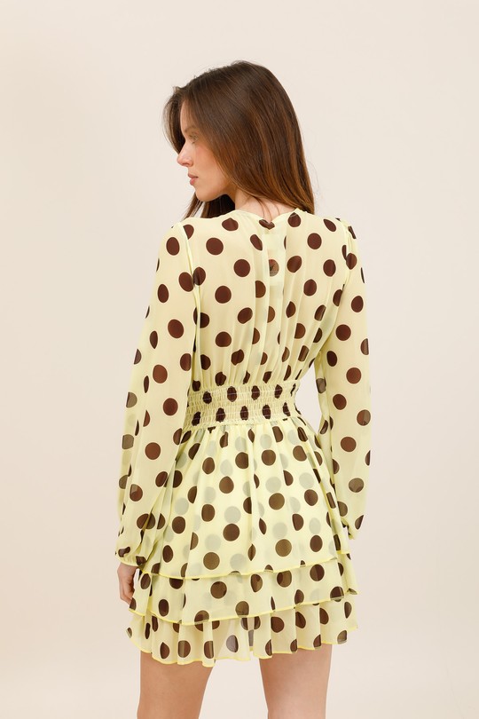 Robes courtes Femme Jaune bellavie 2420 Efashion Paris