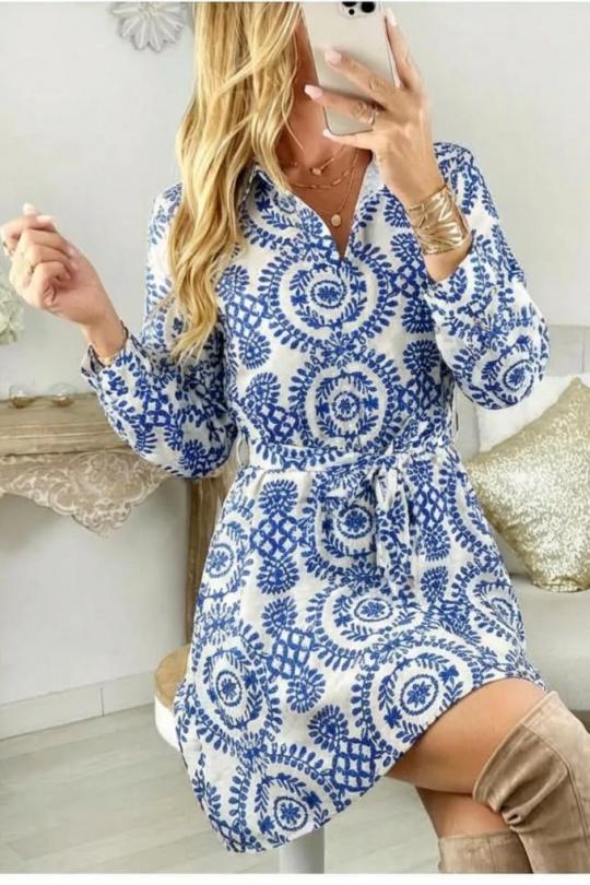 Vestidos cortos Mujer Blue Zoe Mode (Elena Z) 2269-1 Efashion Paris