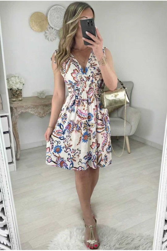 Robes courtes Femme Blanc Zoe Mode (Elena Z) 025-96 Efashion Paris