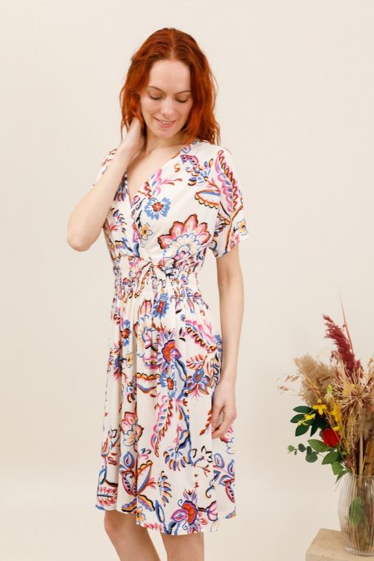 Robes courtes Femme Blanc Zoe Mode (Elena Z) 2239-96 Efashion Paris