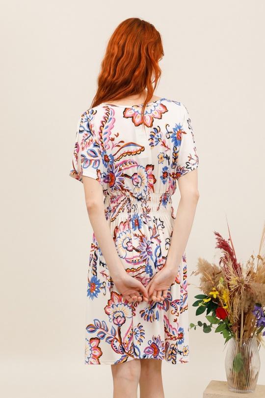 Robes courtes Femme Blanc Zoe Mode (Elena Z) 2239-96 Efashion Paris