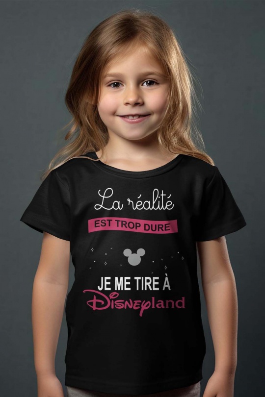 Hauts Enfant & Bébé  Rose Impression A La Demande I.A.L.D ME TIRE DISNEYLAND Efashion Paris