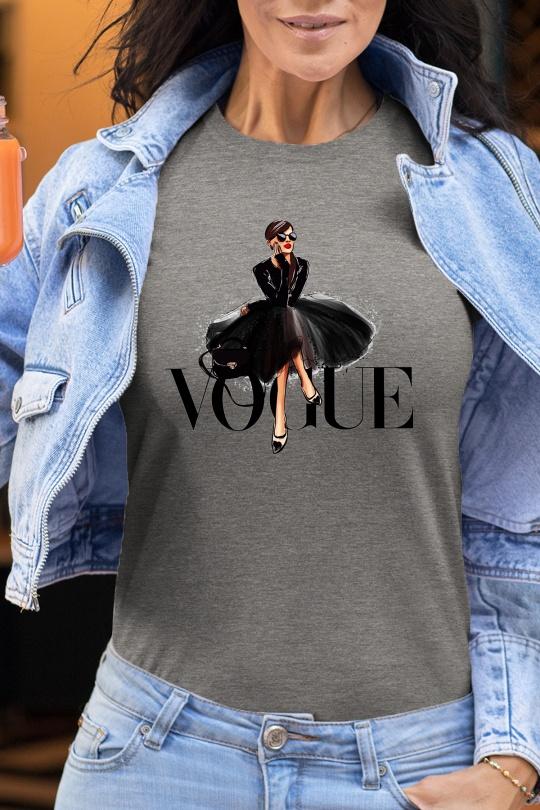 Camisetas Mujer White Impression A La Demande I.A.L.D BLACK VOGUE - T-SHIRT FEMME Efashion Paris