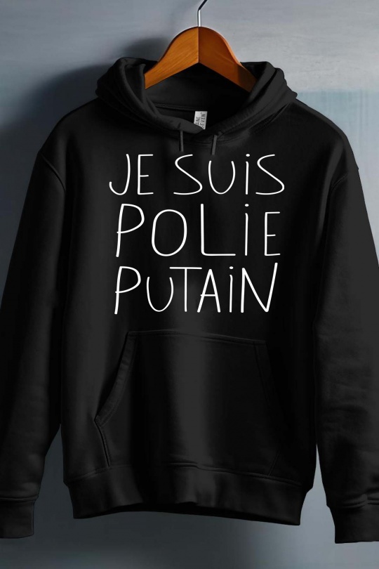 Jerséis Hombre Black Impression A La Demande I.A.L.D JE SUIS POILI PUTAIN - SWEAT CAPUCHE HOMME  Efashion Paris