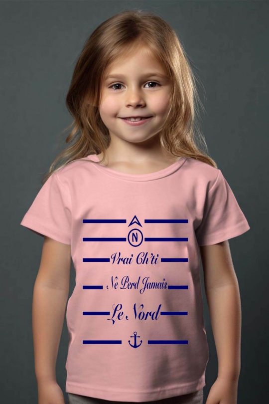 Hauts Enfant & Bébé  Rose Impression A La Demande I.A.L.D CHTI - TSHIRT FILLE Efashion Paris