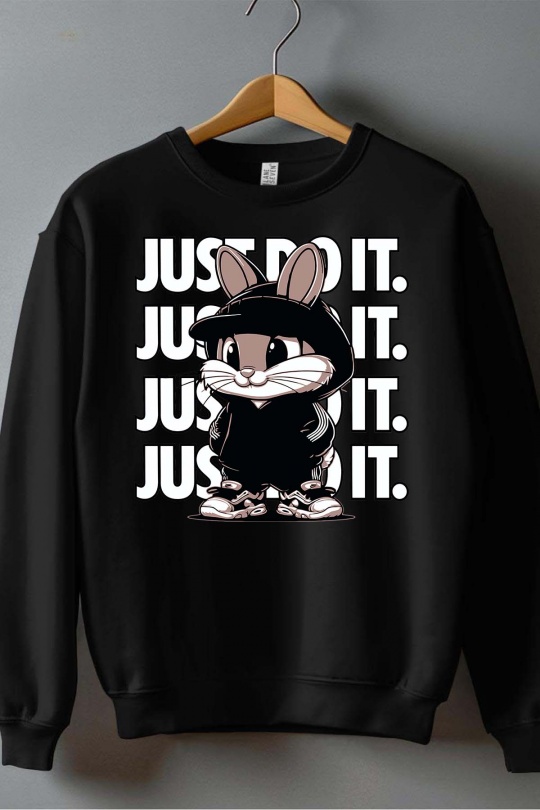 Tops Kid & Babies Red Impression A La Demande I.A.L.D BUNNY JUST DO IT - SWEAT COL ROND GARÇON Efashion Paris