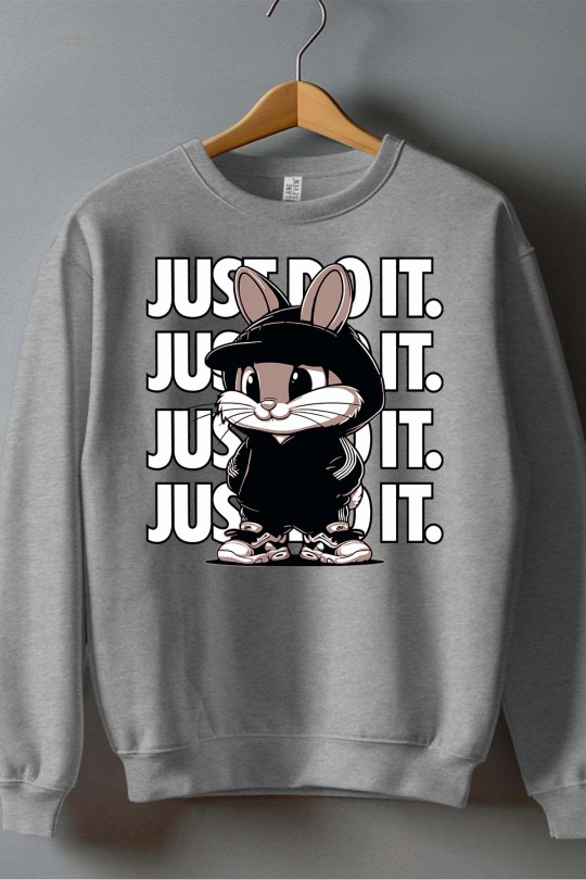 Tops Kid & Babies Red Impression A La Demande I.A.L.D BUNNY JUST DO IT - SWEAT COL ROND GARÇON Efashion Paris