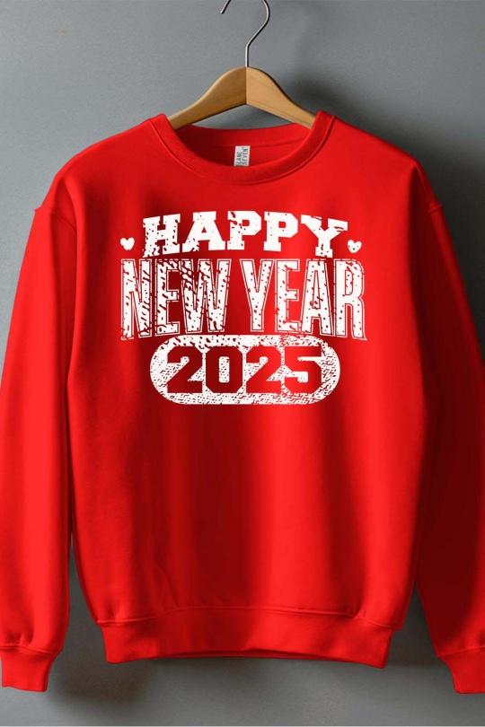 Maglioni Uomo Red Impression A La Demande I.A.L.D HAPPY NEW YEAR 25 - SWEAT COL ROND HOMME Efashion Paris