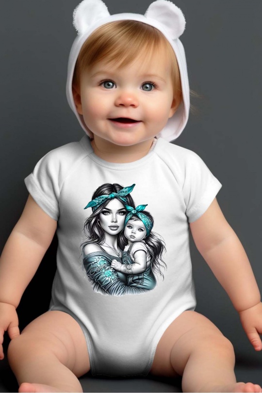 Conjuntos & Bodies Niño y bébé  White Impression A La Demande I.A.L.D MOM DAUGHTER BANDANA - BODY BÉBÉ Efashion Paris