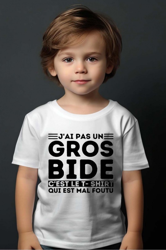 Hauts Enfant & Bébé  Blanc Impression A La Demande I.A.L.D GROS BIDE - TSHIRT GARÇON Efashion Paris