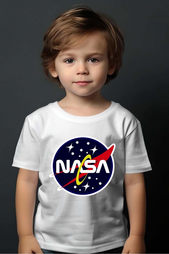 Hauts Enfant & Bébé  Blanc Impression A La Demande I.A.L.D NASA COULEUR - TSHIRT GARÇON Efashion Paris