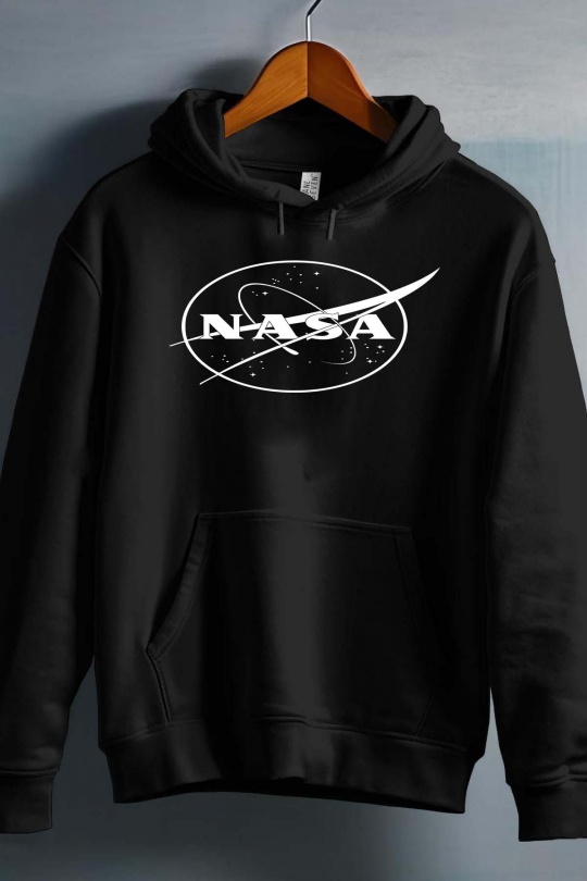 Jumpers Men Black Impression A La Demande I.A.L.D N&B NASA - SWEAT CAPUCHE HOMME Efashion Paris