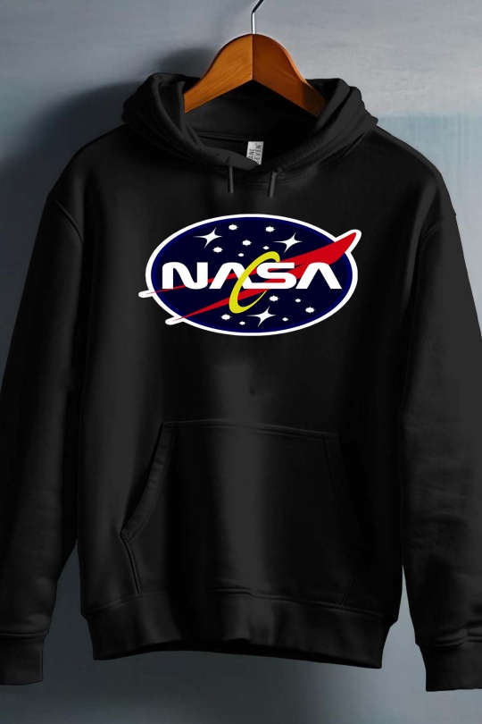 Jumpers Men Black Impression A La Demande I.A.L.D NASA COULEUR - SWEAT CAPUCHE HOMME Efashion Paris