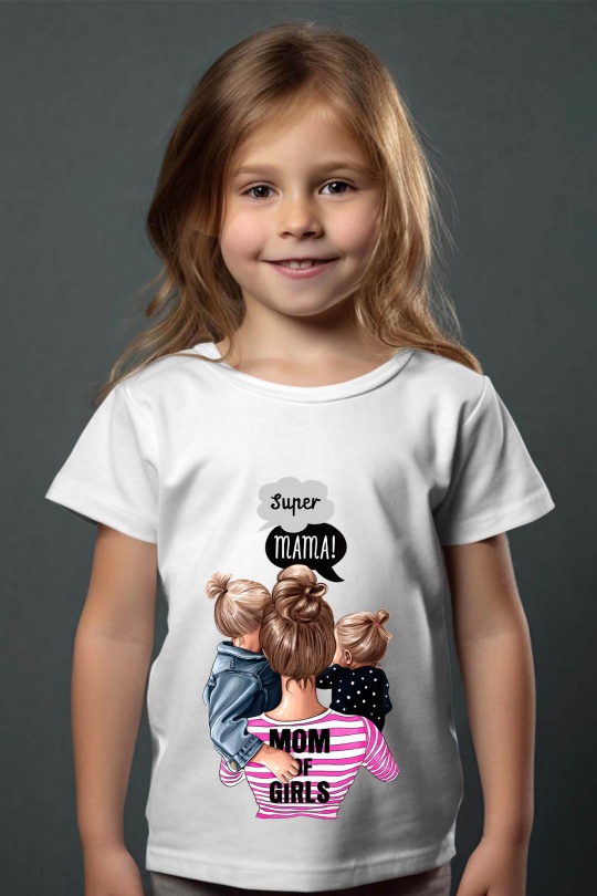Hauts Enfant & Bébé  Blanc Impression A La Demande I.A.L.D MOM GIRLS - TSHIRT FILLE Efashion Paris