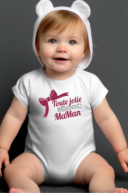 Outfits & Bodies Kid & Babies White Impression A La Demande I.A.L.D TOUTE JOLIE MAMAN - BODY BÉBÉ Efashion Paris