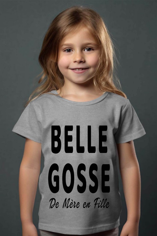 Hauts Enfant & Bébé  Gris Impression A La Demande I.A.L.D BELLE GOSSE MERE FILLE - TSHIRT FILLE Efashion Paris