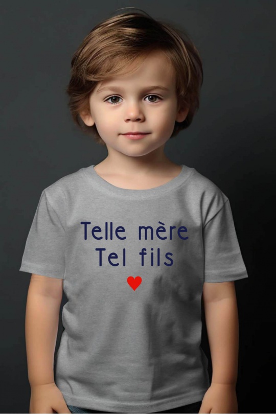 Tops Kid & Babies Grey Impression A La Demande I.A.L.D TELLE MERE TEL FILS - TSHIRT GARÇON Efashion Paris