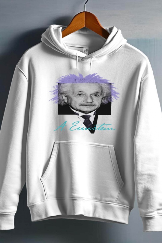 Top Bambini White Impression A La Demande I.A.L.D EINSTEIN VIOLETS - SWEAT CAPUCHE FILLE Efashion Paris