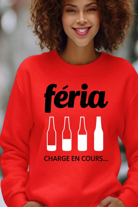Felpa Donna Red Impression A La Demande I.A.L.D CHARGE FERIA - SWEAT COL ROND FEMME Efashion Paris