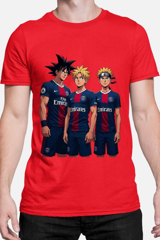 T-shirts Homme Rouge Impression A La Demande I.A.L.D PSG HEROS - TSHIRT HOMME Efashion Paris