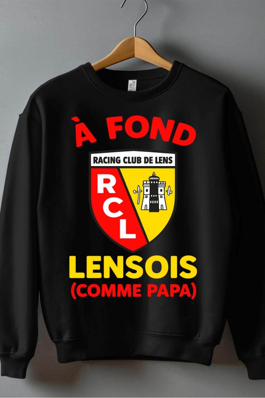 Hauts Enfant & Bébé  Noir Impression A La Demande I.A.L.D FOND LENS PAPA - SWEAT COL ROND GARÇON Efashion Paris