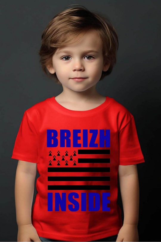 Hauts Enfant & Bébé  Rouge Impression A La Demande I.A.L.D BREIZH INSIDE - TSHIRT GARÇON Efashion Paris