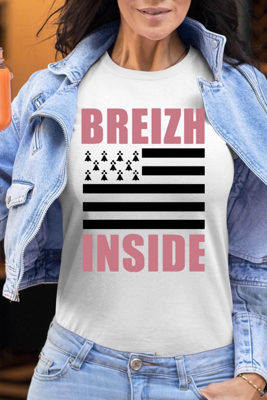 T-shirts Femme Blanc Impression A La Demande I.A.L.D BREIZH INSIDE GIRL - TSHIRT FEMME Efashion Paris