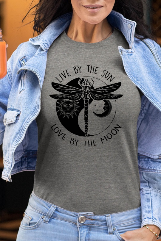 T-shirts Femme Bordeaux Impression A La Demande I.A.L.D DRAGONFLY LOVE - TSHIRT FEMME Efashion Paris