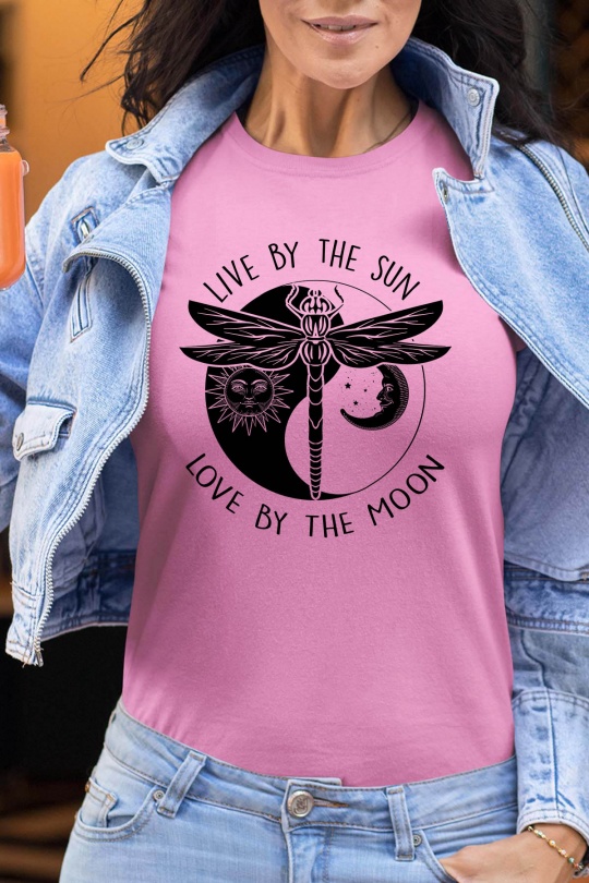 T-shirts Femme Bordeaux Impression A La Demande I.A.L.D DRAGONFLY LOVE - TSHIRT FEMME Efashion Paris