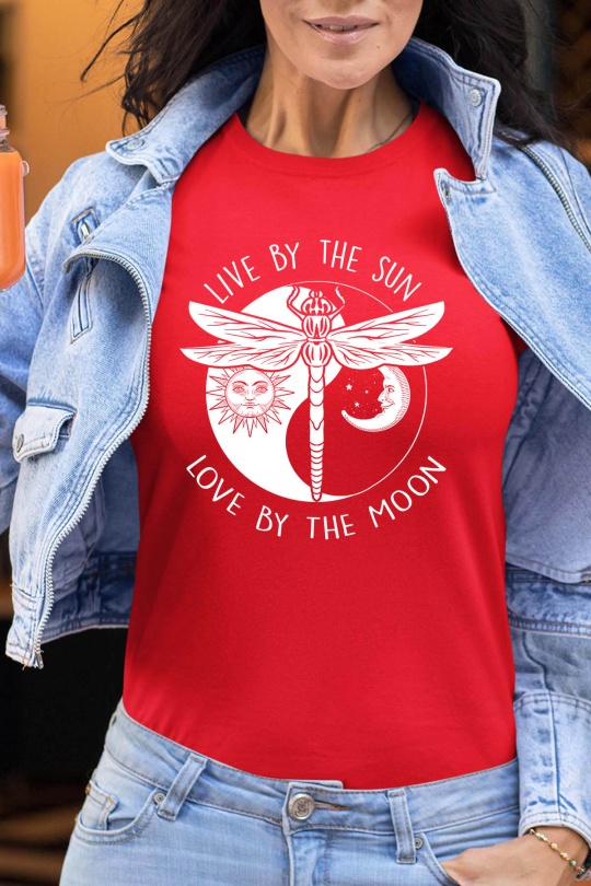 T-shirts Femme Bordeaux Impression A La Demande I.A.L.D DRAGONFLY LOVE - TSHIRT FEMME Efashion Paris