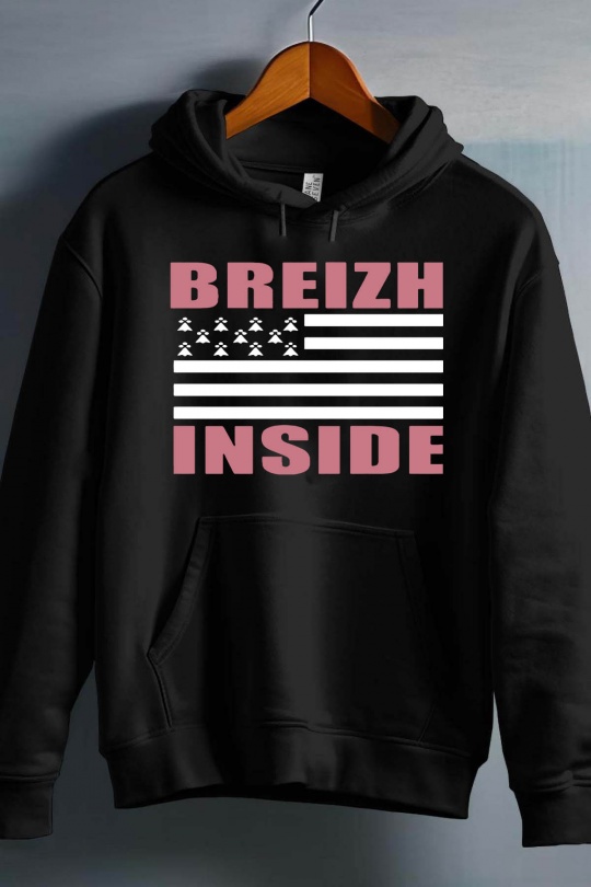 Camisetas Niño y bébé Black Impression A La Demande I.A.L.D BREIZH INSIDE GIRL - SWEAT CAPUCHE FILLE Efashion Paris