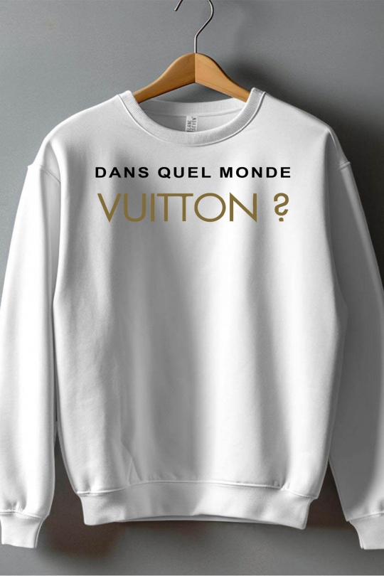 Maglietta Bambini White Impression A La Demande I.A.L.D MONDE VUITTON - SWEAT COL ROND GARÇON Efashion Paris