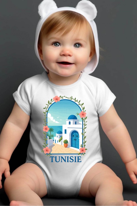 Ensembles & Bodies Enfant & Bébé  Blanc Impression A La Demande I.A.L.D TUNISIE POPVOY - BODY BÉBÉ Efashion Paris